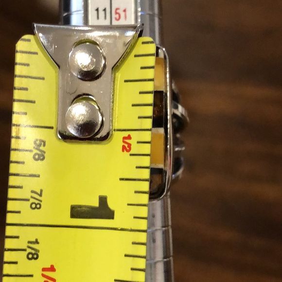 ARTISAN Sterling Silver Striped Bezel Set Maple & Honey Colored Amber Ring Sz 7 - Picture 9 of 10